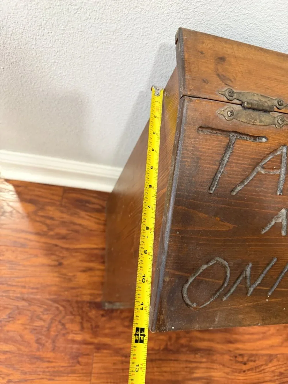 Vintage Rustic Tater & Onion Wooden Potato Storage Bin Farmhouse Primitive